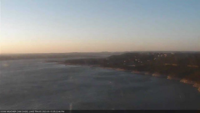 Lake Travis webcam, January 15, 2022 5:25 PM CT
