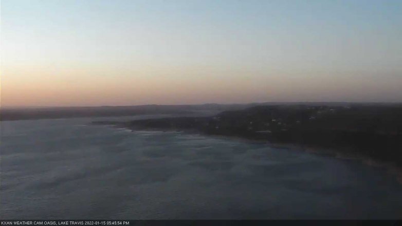 Lake Travis webcam, January 15, 2022 5:45 PM CT