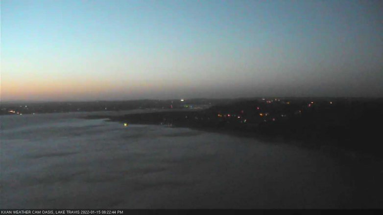 Lake Travis webcam, January 15, 2022 6:25 PM CT