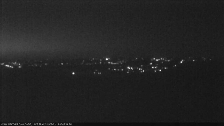 Lake Travis webcam, January 15, 2022 6:45 PM CT