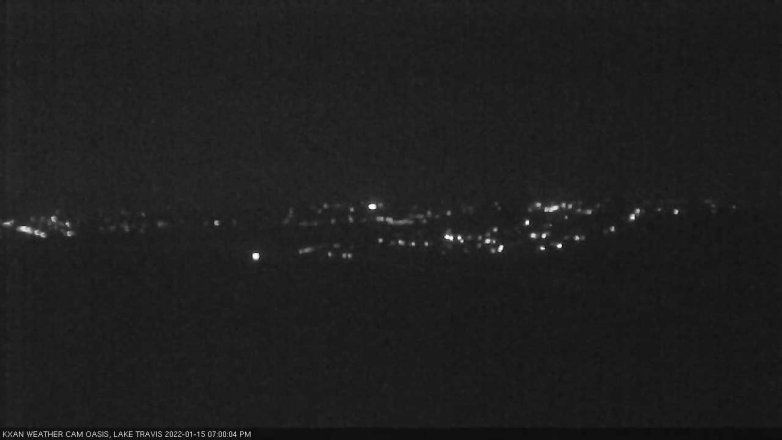 Lake Travis webcam, January 15, 2022 7:00 PM CT