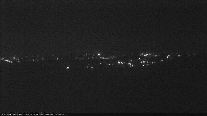 Lake Travis webcam, January 15, 2022 8:25 PM CT