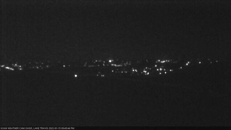 Lake Travis webcam, January 15, 2022 9:45 PM CT