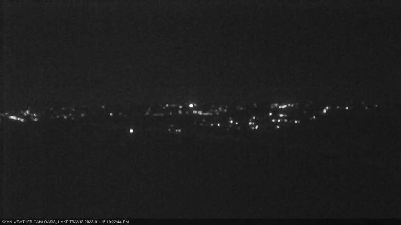 Lake Travis webcam, January 15, 2022 10:25 PM CT