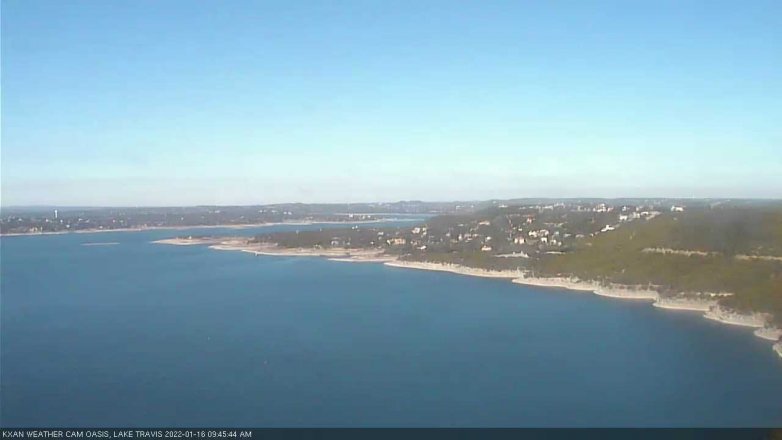 Lake Travis webcam, January 16, 2022 9:45 AM CT