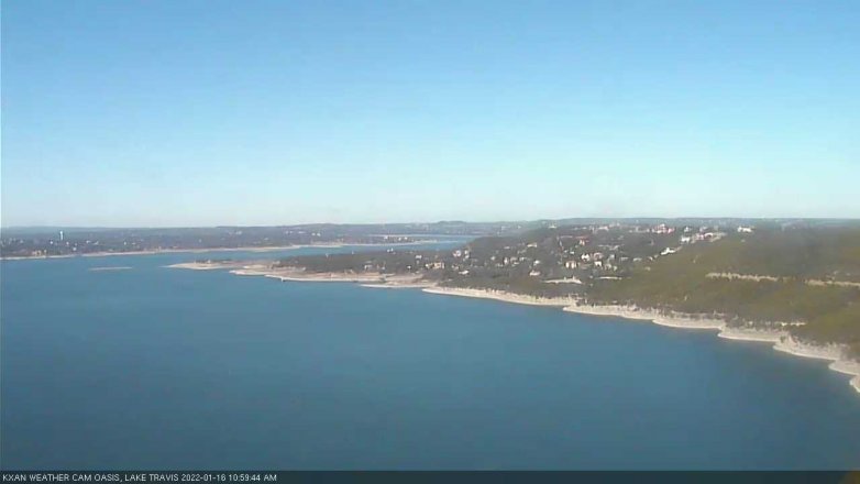 Lake Travis webcam, January 16, 2022 11:00 AM CT