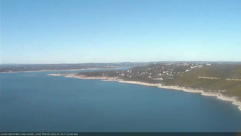 Lake Travis webcam, January 16, 2022 11:25 AM CT