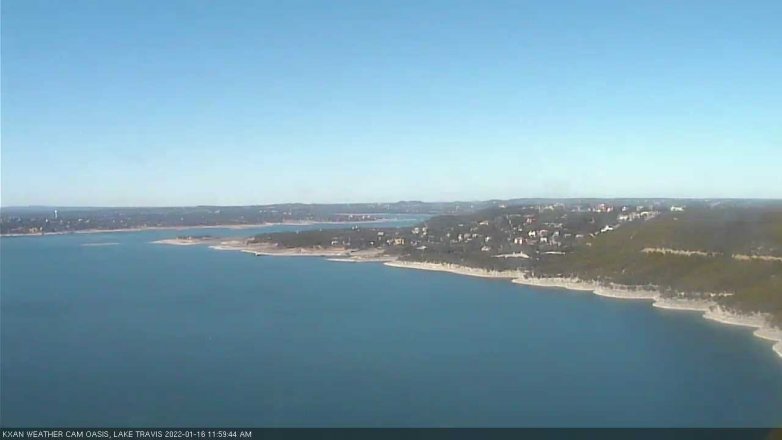 Lake Travis webcam, January 16, 2022 12:00 PM CT