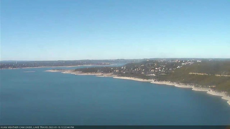 Lake Travis webcam, January 16, 2022 12:25 PM CT