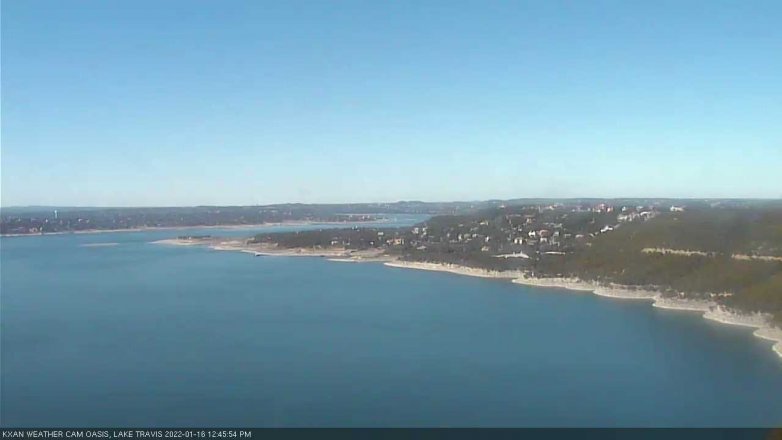 Lake Travis webcam, January 16, 2022 12:45 PM CT
