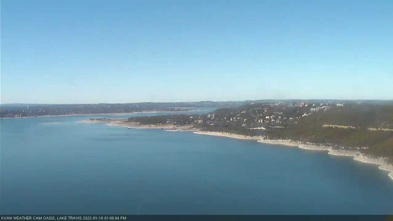 Lake Travis webcam, January 16, 2022 1:00 PM CT