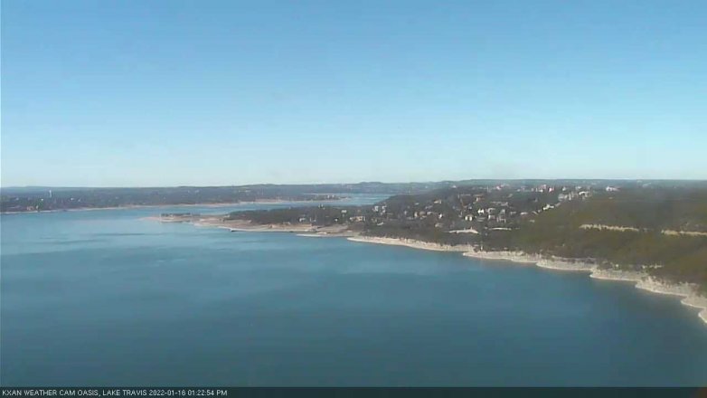 Lake Travis webcam, January 16, 2022 1:25 PM CT