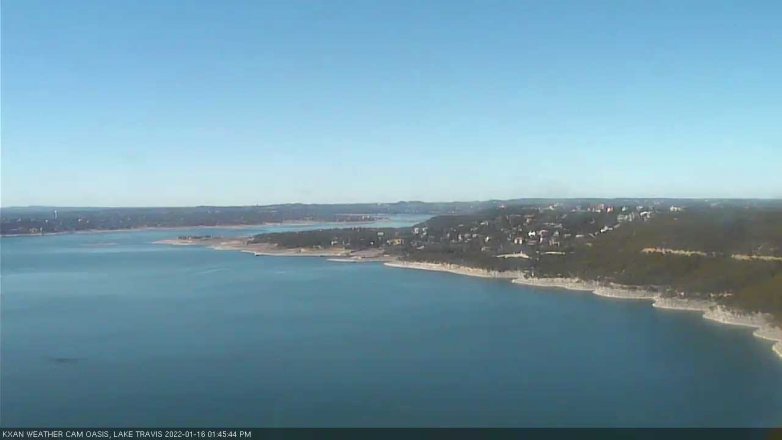 Lake Travis webcam, January 16, 2022 1:45 PM CT