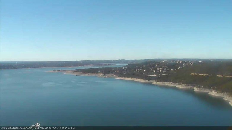 Lake Travis webcam, January 16, 2022 2:45 PM CT