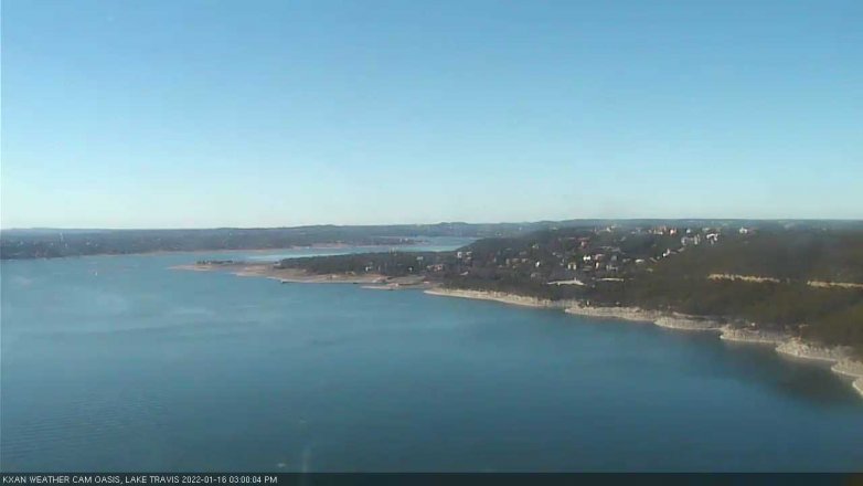 Lake Travis webcam, January 16, 2022 3:00 PM CT