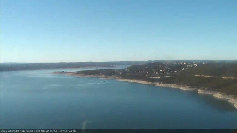 Lake Travis webcam, January 16, 2022 3:25 PM CT