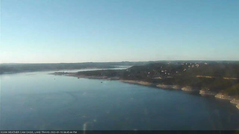 Lake Travis webcam, January 16, 2022 4:45 PM CT