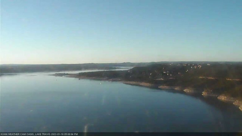 Lake Travis webcam, January 16, 2022 5:00 PM CT