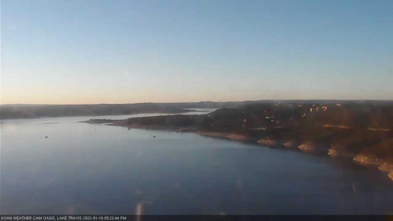 Lake Travis webcam, January 16, 2022 5:25 PM CT