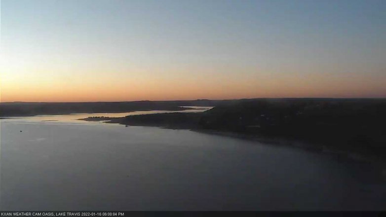 Lake Travis webcam, January 16, 2022 6:00 PM CT