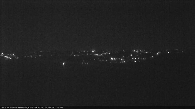 Lake Travis webcam, January 16, 2022 7:25 PM CT