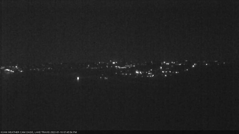 Lake Travis webcam, January 16, 2022 7:45 PM CT