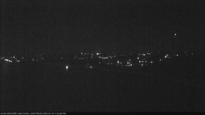 Lake Travis webcam, January 16, 2022 11:25 PM CT