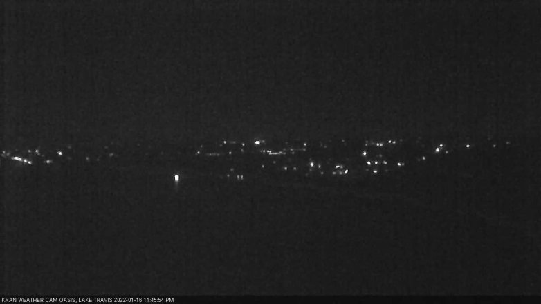 Lake Travis webcam, January 16, 2022 11:45 PM CT