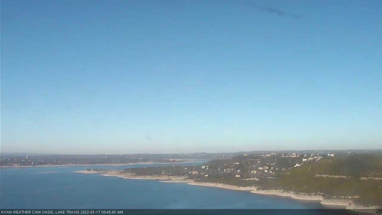 Lake Travis webcam, January 17, 2022 9:45 AM CT