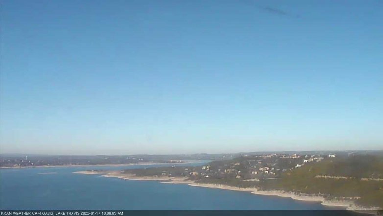 Lake Travis webcam, January 17, 2022 10:00 AM CT