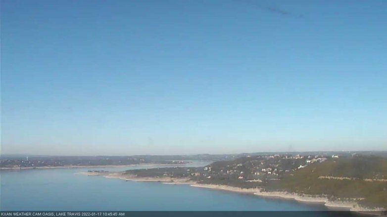 Lake Travis webcam, January 17, 2022 10:45 AM CT