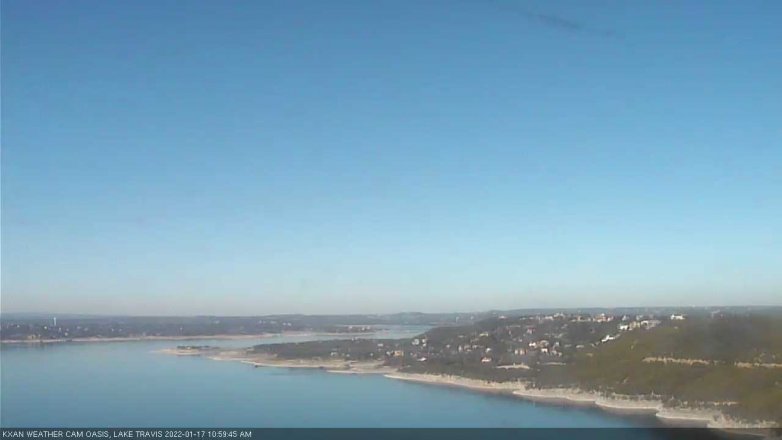 Lake Travis webcam, January 17, 2022 11:00 AM CT