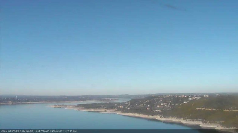 Lake Travis webcam, January 17, 2022 11:25 AM CT