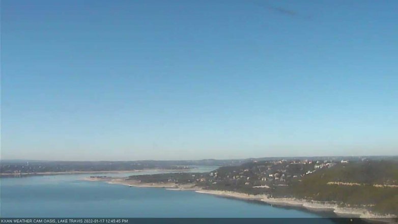 Lake Travis webcam, January 17, 2022 12:45 PM CT