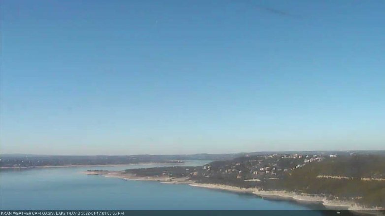 Lake Travis webcam, January 17, 2022 1:00 PM CT
