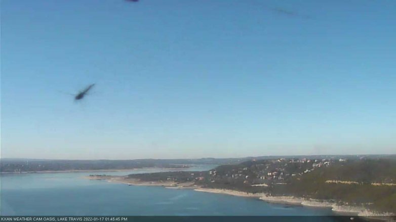 Lake Travis webcam, January 17, 2022 1:45 PM CT