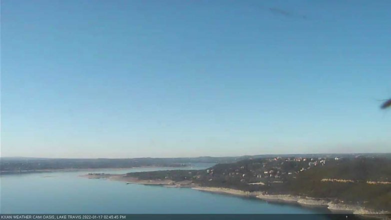 Lake Travis webcam, January 17, 2022 2:45 PM CT