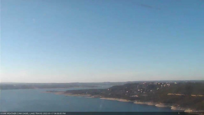 Lake Travis webcam, January 17, 2022 4:00 PM CT