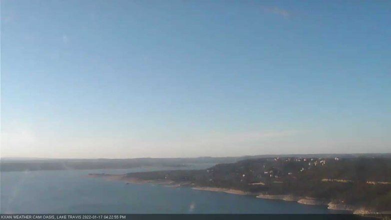 Lake Travis webcam, January 17, 2022 4:25 PM CT