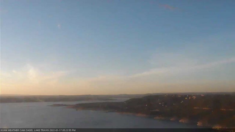 Lake Travis webcam, January 17, 2022 5:25 PM CT