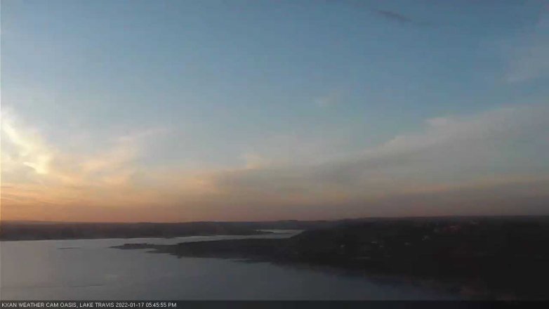Lake Travis webcam, January 17, 2022 5:45 PM CT