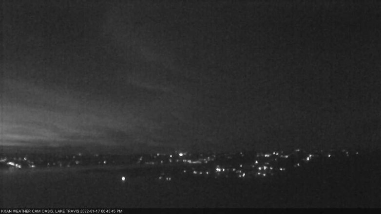 Lake Travis webcam, January 17, 2022 6:45 PM CT