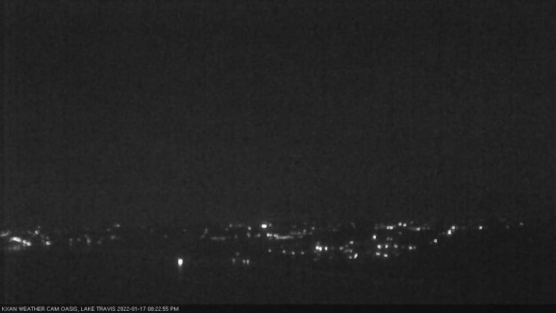 Lake Travis webcam, January 17, 2022 8:25 PM CT