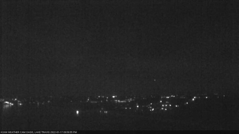 Lake Travis webcam, January 17, 2022 10:00 PM CT