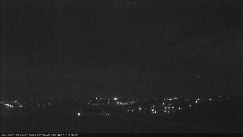 Lake Travis webcam, January 17, 2022 10:25 PM CT