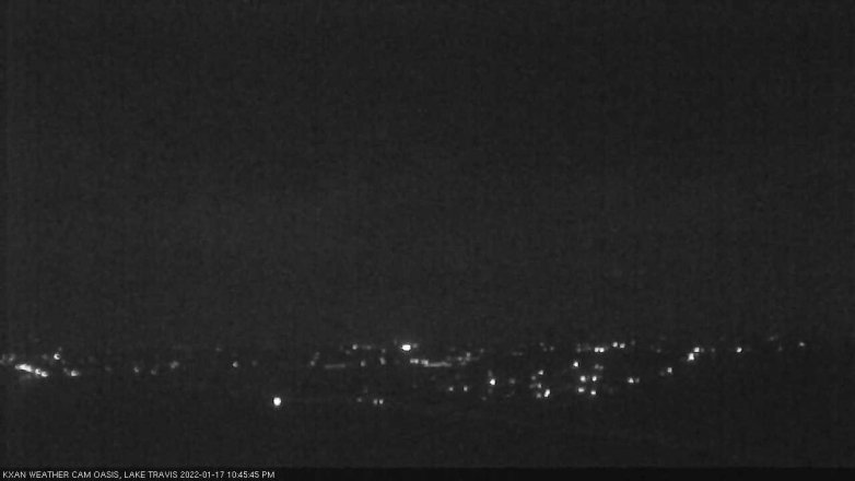 Lake Travis webcam, January 17, 2022 10:45 PM CT