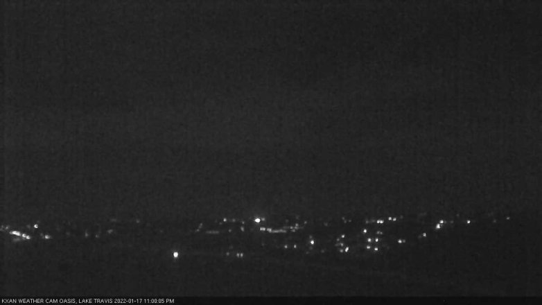 Lake Travis webcam, January 17, 2022 11:00 PM CT