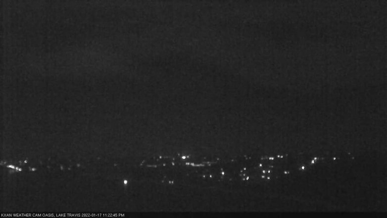 Lake Travis webcam, January 17, 2022 11:25 PM CT