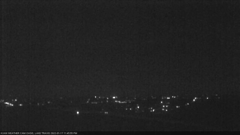 Lake Travis webcam, January 17, 2022 11:45 PM CT