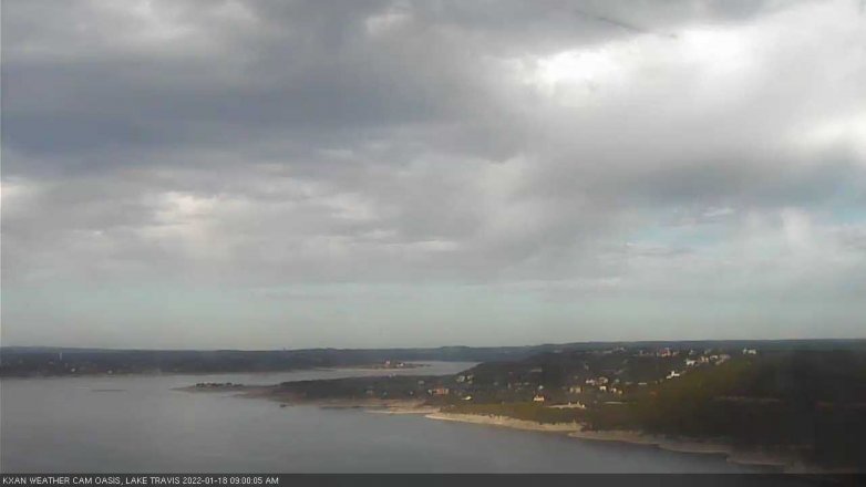 Lake Travis webcam, January 18, 2022 9:00 AM CT